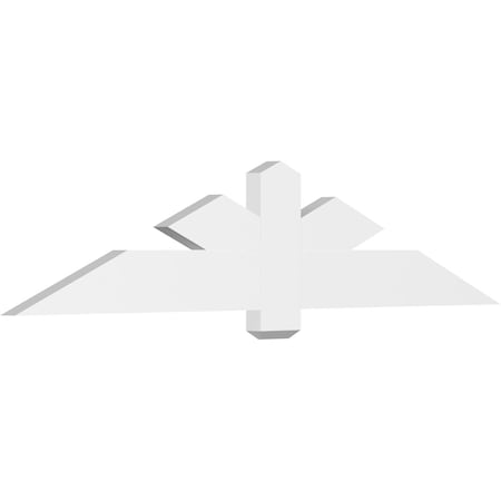 Ekena Millwork Kennewick Architectural Grade PVC Gable Bracket, 72"W x 15"H x 2"D x 6"F, 5/12 Pitch GBP072X15X0206KEN00